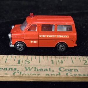Zylmex Red Ford Fire Engine Van Diecast Toy Hong Kong